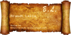 Brandt Leila névjegykártya