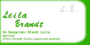 leila brandt business card